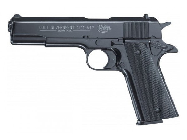 Pištoľ exp. Colt Government 1911 A1 čierna, kal. 9mm P.A.K.